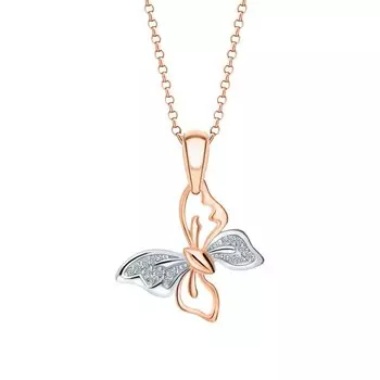 Золотая подвеска с бриллиантами природными