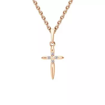 Золотая подвеска с бриллиантами природными