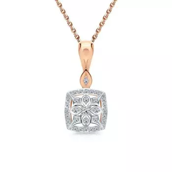 Золотая подвеска с бриллиантами природными