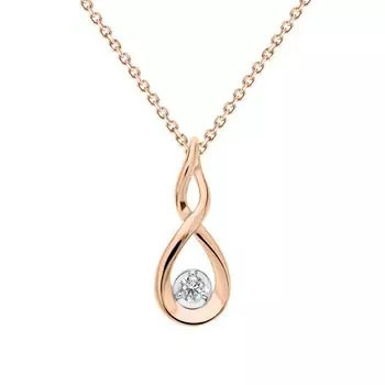 Золотая подвеска с бриллиантами природными