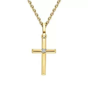 Золотая подвеска с бриллиантами природными