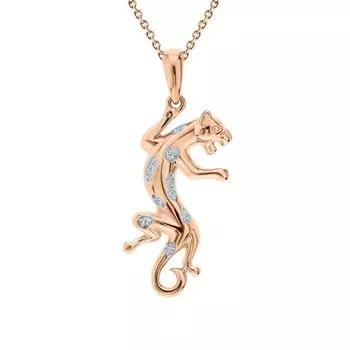 Золотая подвеска с бриллиантами природными