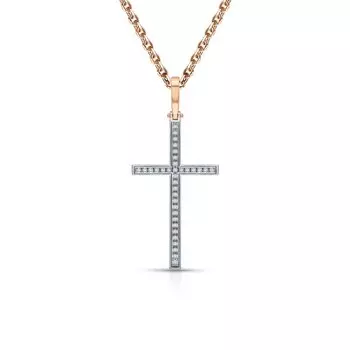 Золотая подвеска с бриллиантами природными