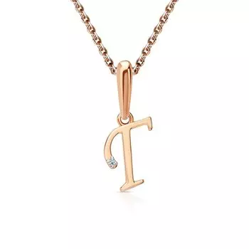 Золотая подвеска с бриллиантами природными