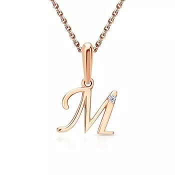 Золотая подвеска с бриллиантами природными