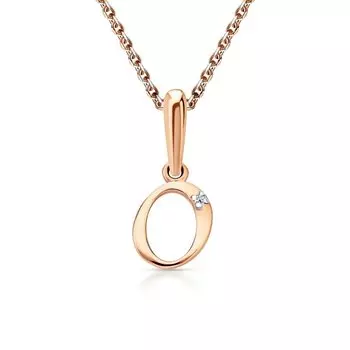 Золотая подвеска с бриллиантами природными