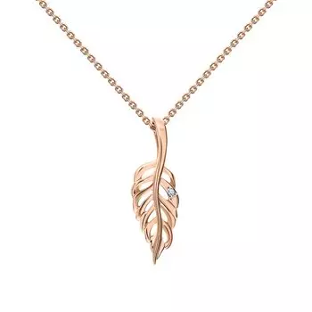 Золотая подвеска с бриллиантами природными