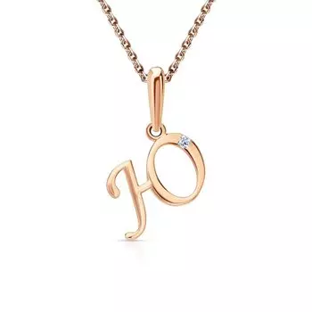 Золотая подвеска с бриллиантами природными