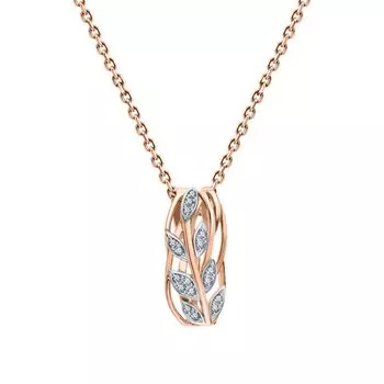 Золотая подвеска с бриллиантами природными