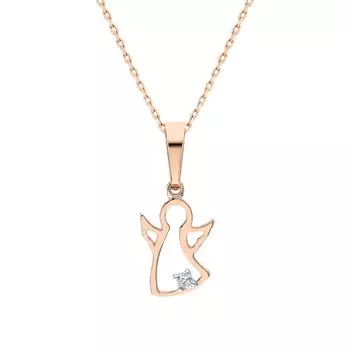 Золотая подвеска с бриллиантами природными