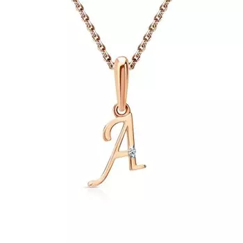 Золотая подвеска с бриллиантами природными