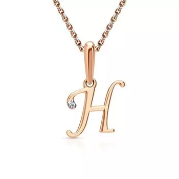 Золотая подвеска с бриллиантами природными