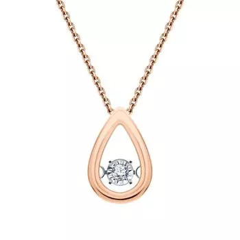 Золотая подвеска с бриллиантами природными