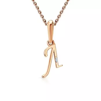 Золотая подвеска с бриллиантами природными