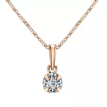 Золотая подвеска с бриллиантами природными