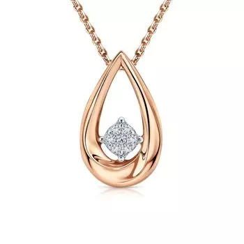 Золотая подвеска с бриллиантами природными