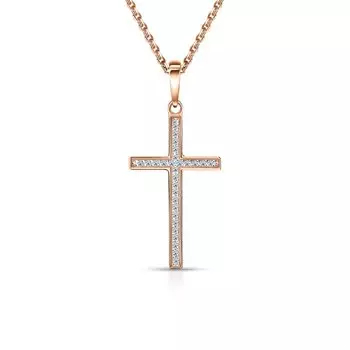 Золотая подвеска с бриллиантами природными