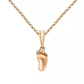 Золотая подвеска с бриллиантами природными