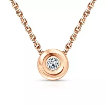 Золотая подвеска с бриллиантами природными