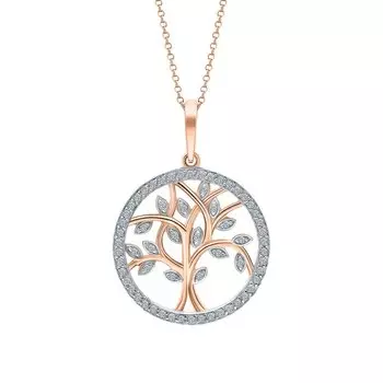 Золотая подвеска с бриллиантами природными