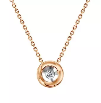 Золотая подвеска с бриллиантами природными