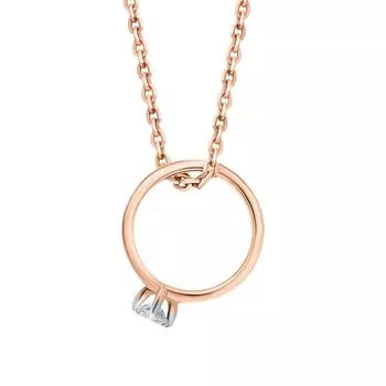 Золотая подвеска с бриллиантами природными