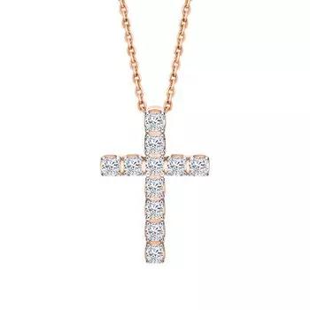 Золотая подвеска с бриллиантами природными