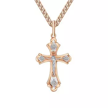 Золотая подвеска с бриллиантами природными