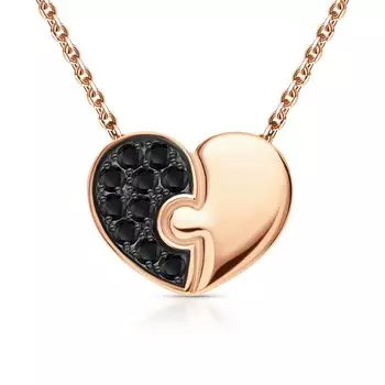 Золотая подвеска с бриллиантами природными