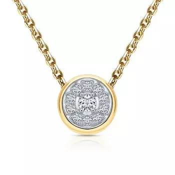 Золотая подвеска с бриллиантами природными