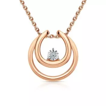 Золотая подвеска с бриллиантами природными