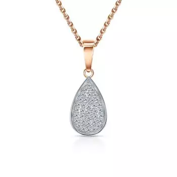 Золотая подвеска с бриллиантами природными