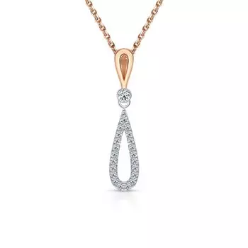 Золотая подвеска с бриллиантами природными