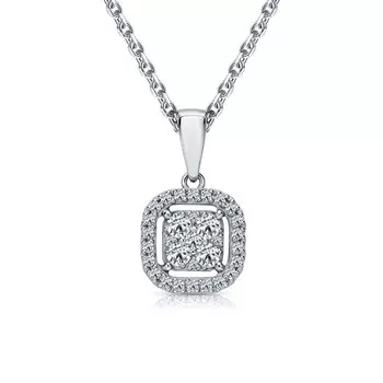 Золотая подвеска с бриллиантами природными