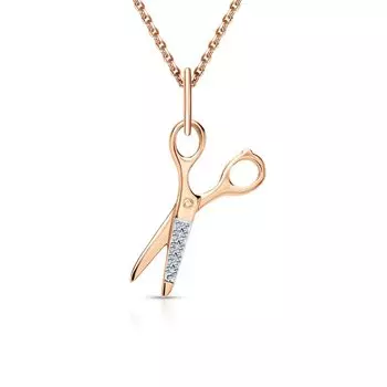 Золотая подвеска с бриллиантами природными