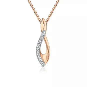 Золотая подвеска с бриллиантами природными