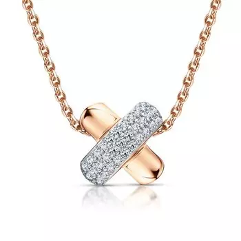 Золотая подвеска с бриллиантами природными