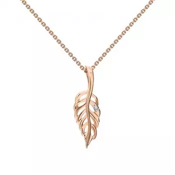 Золотая подвеска с бриллиантами природными