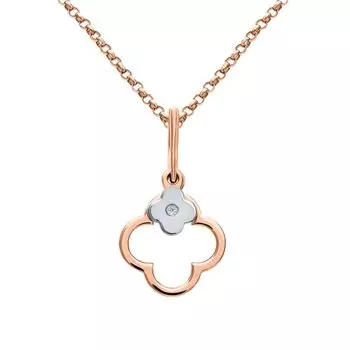 Золотая подвеска с бриллиантами природными