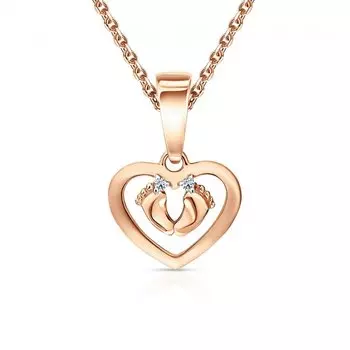 Золотая подвеска с бриллиантами природными