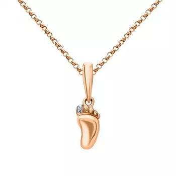 Золотая подвеска с бриллиантами природными