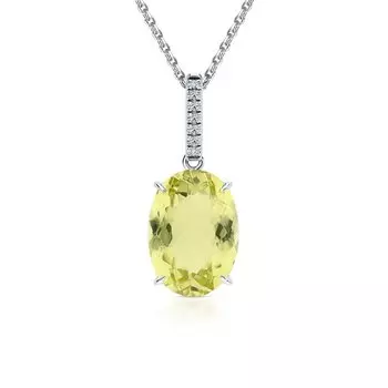 Золотая подвеска с бриллиантами природными и кварцами природными