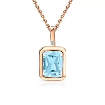 Золотая подвеска с бриллиантами природными и топазами природными