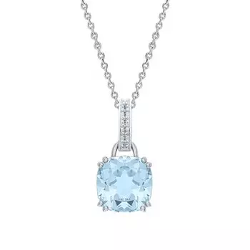 Золотая подвеска с бриллиантами природными и топазами природными