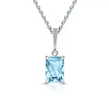 Золотая подвеска с бриллиантами природными и топазами природными