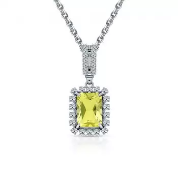 Золотая подвеска с бриллиантами природными, кварцами природными и сапфирами природными