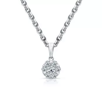 Золотая подвеска с бриллиантами выращенными