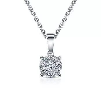 Золотая подвеска с бриллиантами выращенными