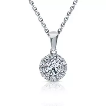 Золотая подвеска с бриллиантами выращенными