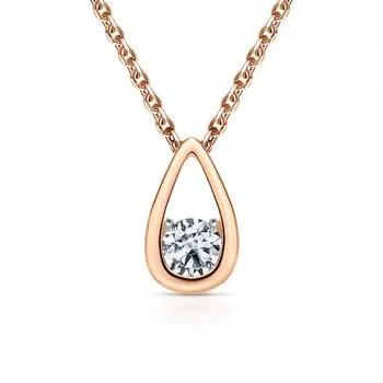 Золотая подвеска с бриллиантами выращенными